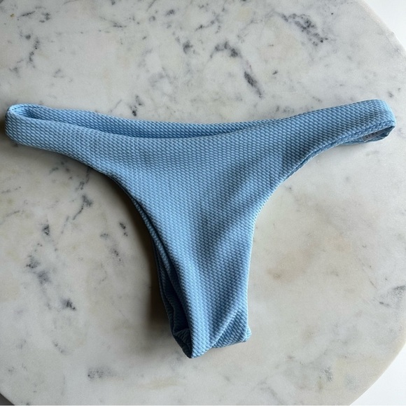 SHEIN Light Blue Textured Bikini Set Size Small - Picture 10 of 15